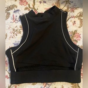 Lychee label crop top reflective